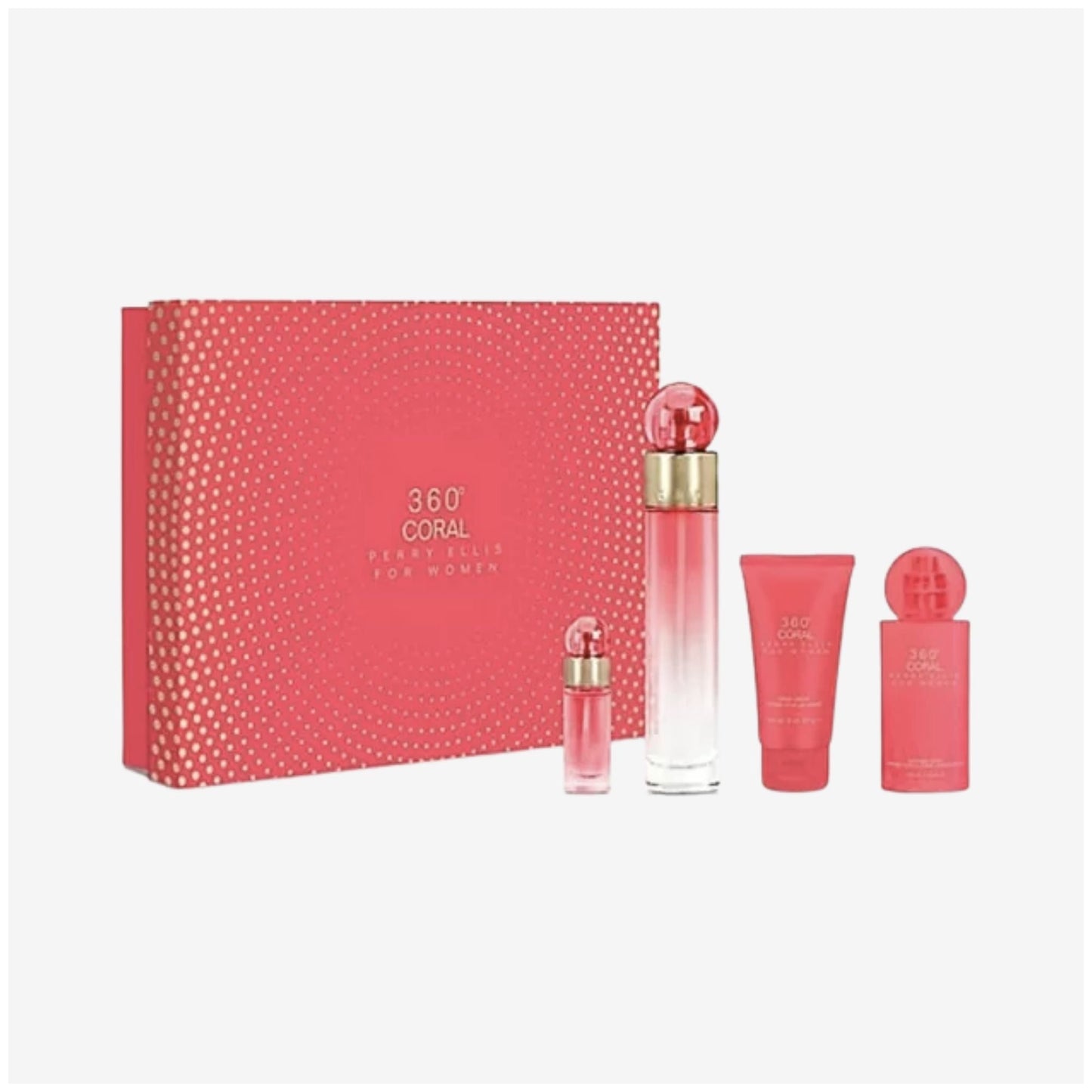 Estuche 360 Coral Perry Ellis 4 Piezas