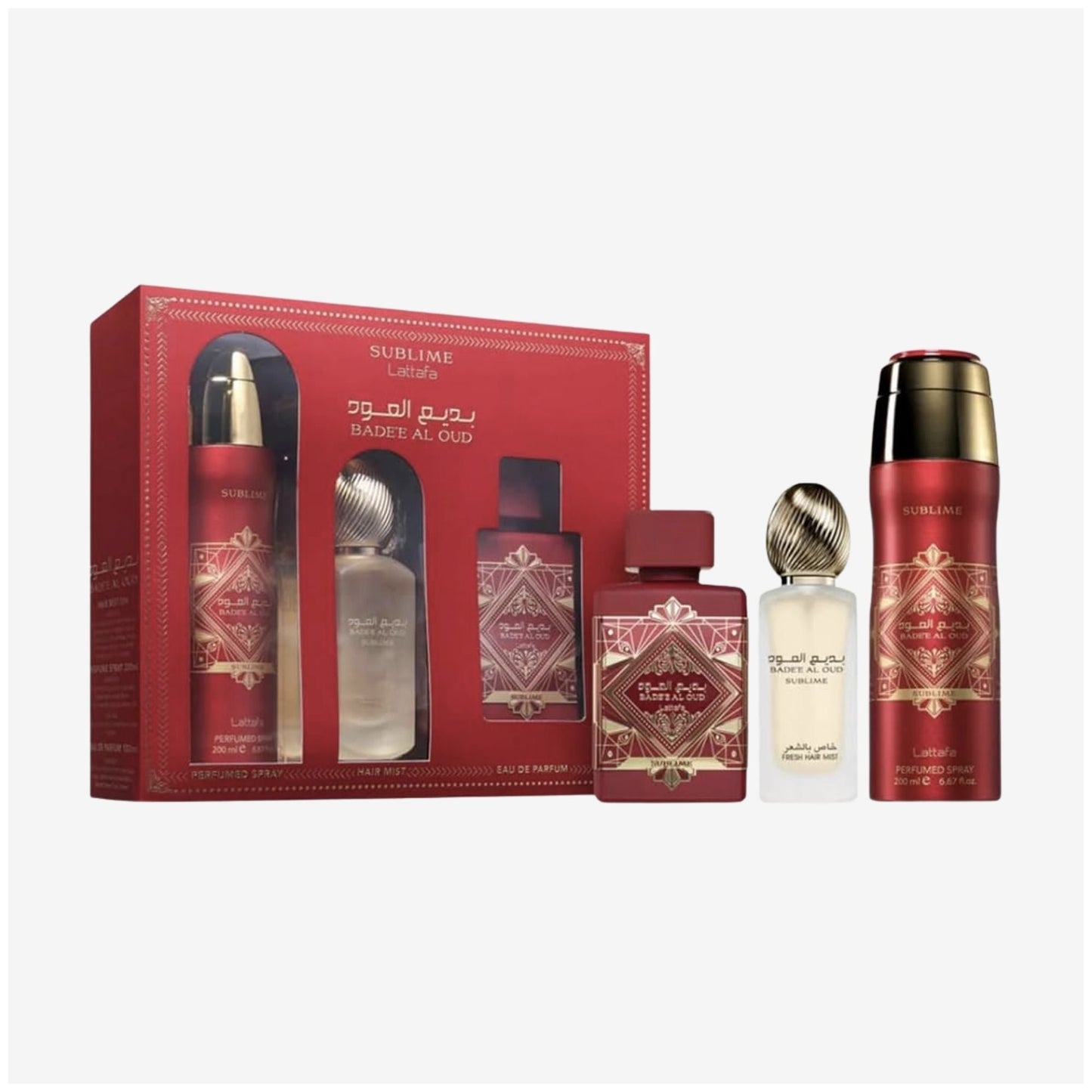 Estuche Lattafa Badee Al Oud Sublime EDP 3 Pcs