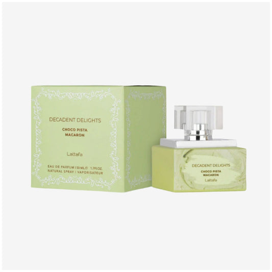 LATTAFA DECADENT DELIGHTS MACARON CHOCO PISTA EDP U 1.7OZ