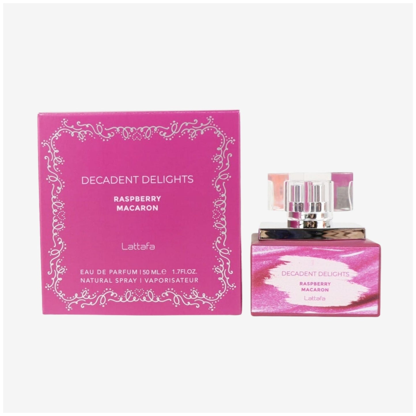 LATTAFA DECADENT DELIGHTS MACARON RASPBERRY EDP U 1.7OZ