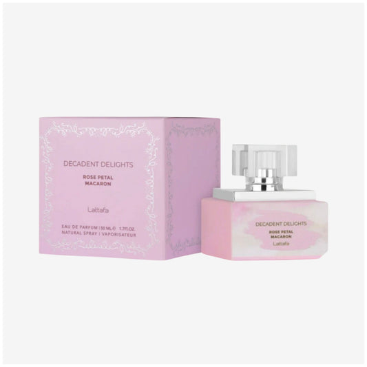 LATTAFA DECADENT DELIGHTS MACARON ROSE PETAL EDP U 1.7OZ